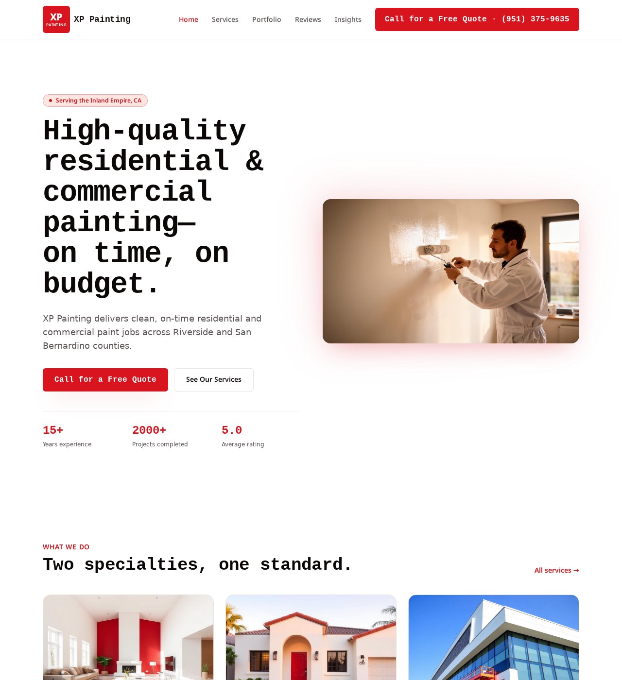 XP Painting website